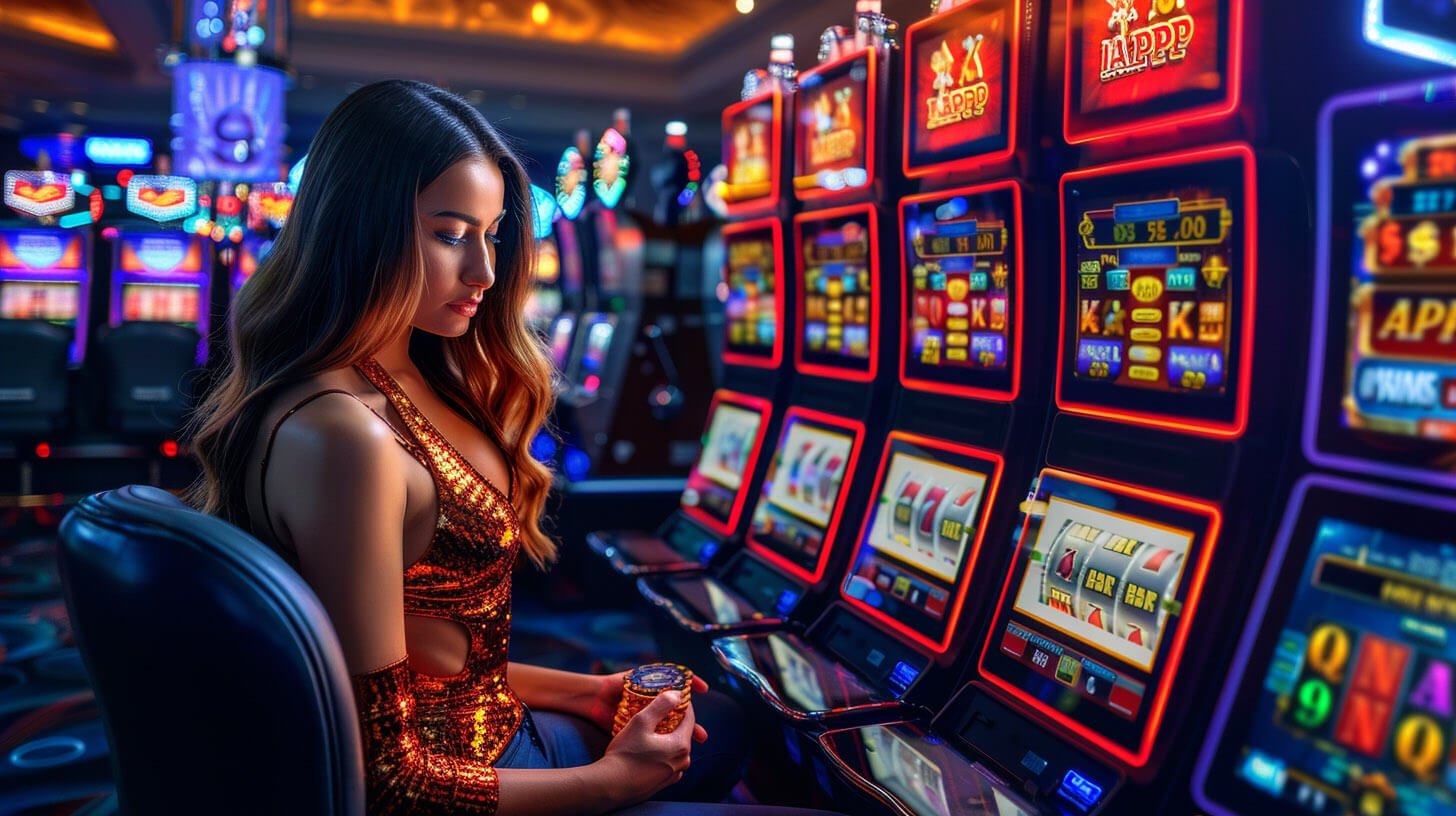 မြန်မာကစားသမား Slot ဂိမ်းကစားနေသောပုံ